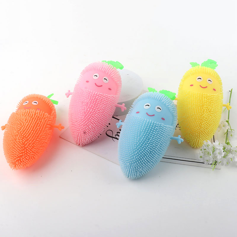 Flashing Carrot Squeeze Toy